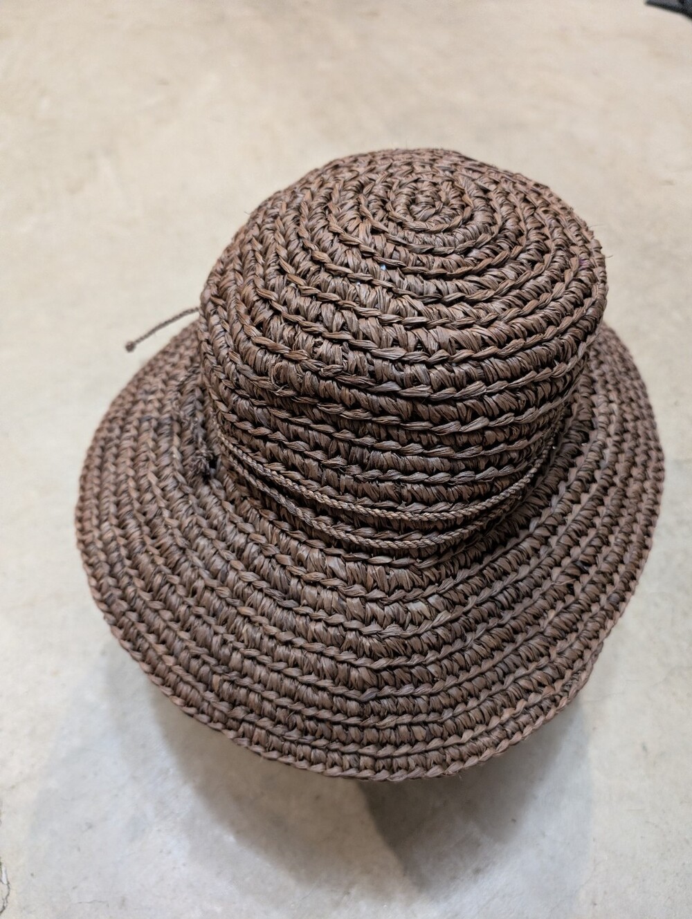 Kaminsky 100% Raffia Hat Brown
